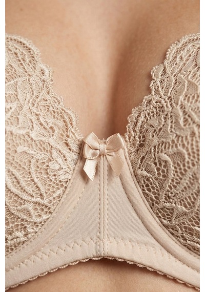 Cottonill Bra - Elora Ten Büyük Beden Dantelli Balenli Minimizer Ayarlanabilir Askılı Kadın Sütyen
