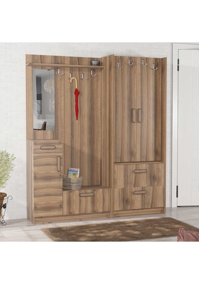 Abre Vm-36348 Dore Ceviz Vestiyer Portmanto Ayakkabılık