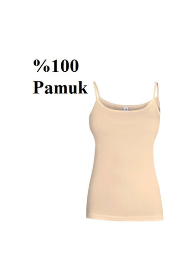 İki Yıldız %100 Pamuk Ribana Ip Askılı Kadın Atlet Ten Rengi 6'lı Paket 470 Ten İki Yıldız %100 Pamuk Ribana Ip Askılı Kadın Atlet Ten Rengi 6'lı Paket 470 Ten