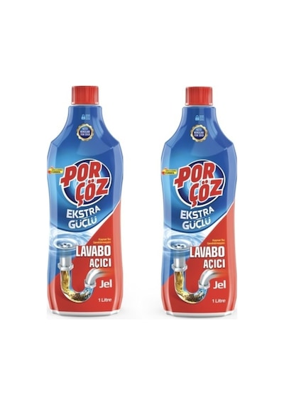 Porçöz Ekstra Güçlü Lavabo Açıcı Jel 2 x 1 L