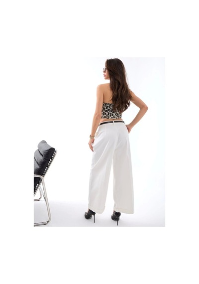 Defymoda 7396 Pantolon-ekru Ekru