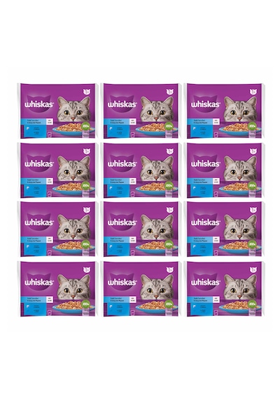 Whiskas Balık Çeşitleri Yetişkin Kedi Maması 4'lü 12 x 340 G