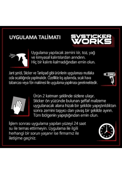 Yamaha R7 Uyumlu Yazı Sticker Yüksek Kalite Özel Kesim Folyo 2'li Set Siyah