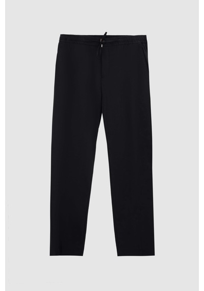 Twn Slim Fit Siyah Armürlü Jogger Pantolon 4ec03kv703503 001