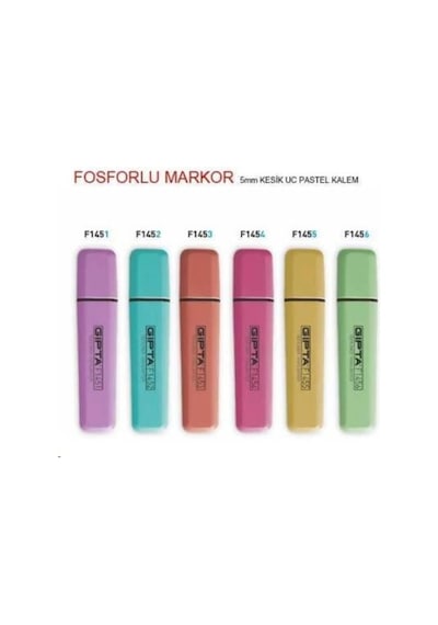 Gıpta Fosforlu Markör 5mm Kesik Uç Pastel - Eflatun 1451