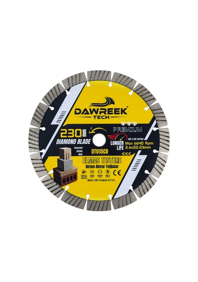 Dawreek Dt015cd 230mm Premium Segmentli Elmas Testere Beton Beton-duvar-tuğla