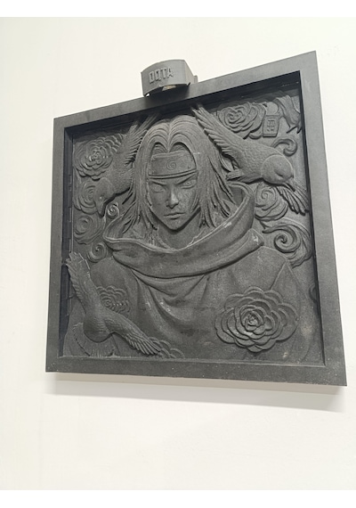 Sharingan Açıldı El Yapımı Itachi Uchiha Işıklı Kabartma Tabloo