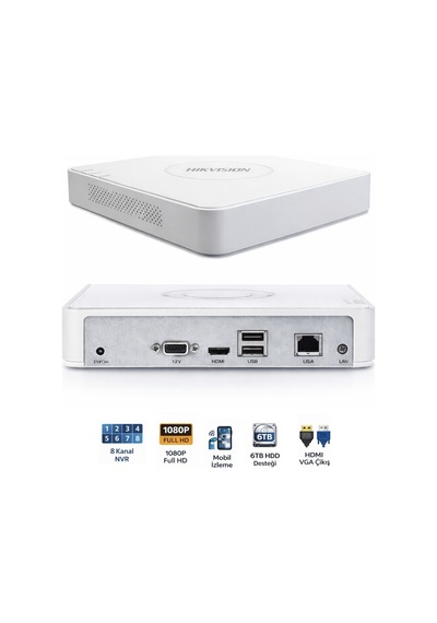 Ds-7108nı-q1 8 Kanal H.265+ Nvr Güvenlik Kayıt Cihazı