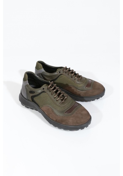 Dgn 9747 Erkek Bağcikli Sneakers Ayakkabi Kahve Nubuk