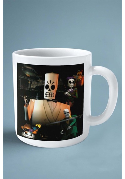 Grim Fandango Oyun Baskılı Kupa Bardak Çift Taraflı Kişiye Özel Model 1 Çok Renkli