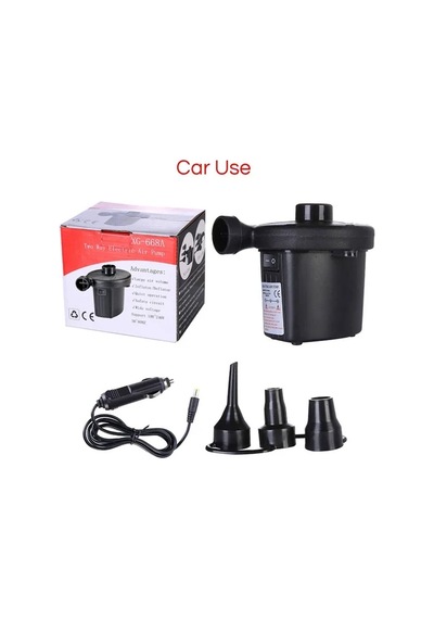 Mini Şişme Pompa Elektrikli Hava Yastığı Kamp Pompası Taşınabilir Hızlı Dolum Siyah Cigerattecable Power