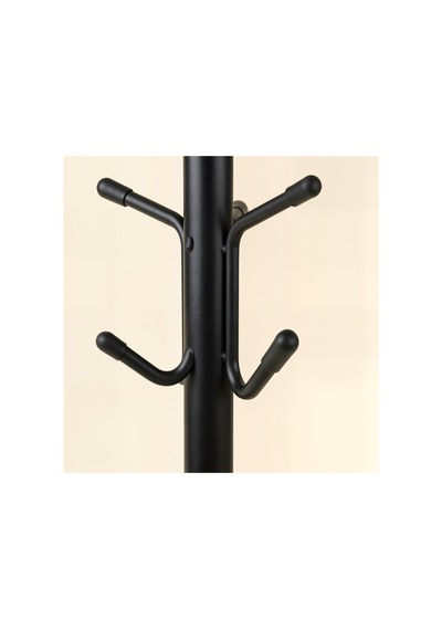 Viona 12 Askılı Metal Ayaklı Portmanto Siyah 161 Cm