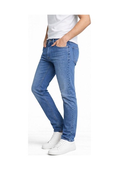 Classics Men Erkek Slim Fit Dar Paça Esnek Likralı Denim Jeans Kot Pantolon 7573 Mavi