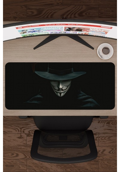 V For Vendetta V4 70x30 Xl Gaming Kauçuk Kaymaz Taban Mouse Pad Fare Altlığı
