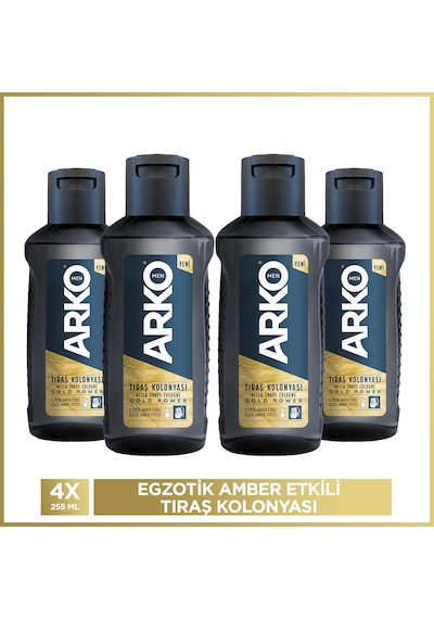 Arko Men Gold Power Tıraş Kolonyası 4 x 255 ML