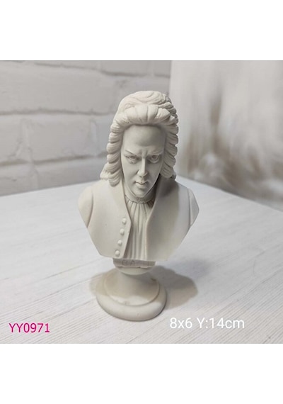 Yy0971 Kaideli Mozart Büst Biblo Silikon Kalıp