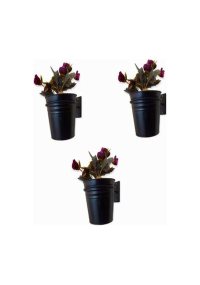 Dekoratif Metal 3’Lü Saksılık Wd295