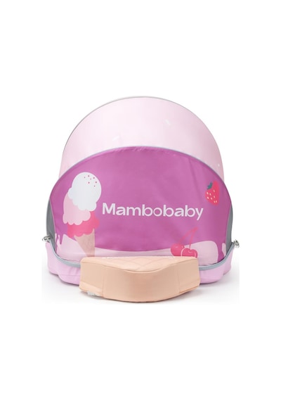 Mambobaby Yüzme Simidi - Pink Ice Cream, Emniyetli , Gölgelikli Ve Ayak Destekli