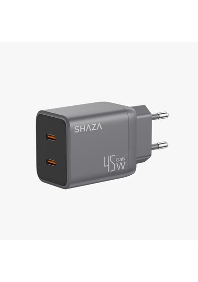 Shaza Nexa Serisi Çift Girişli Type-c 45w Adaptör