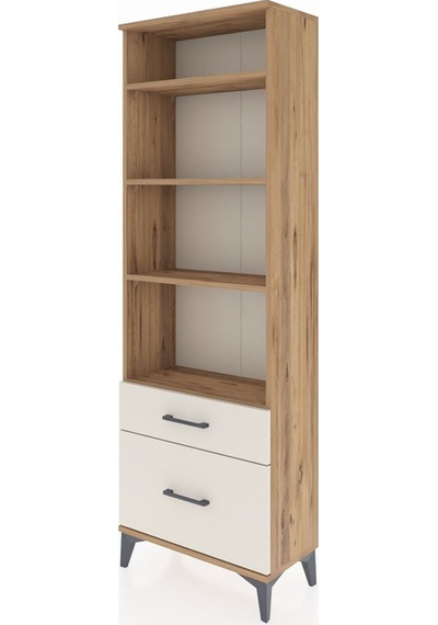 Arges Dolap 4 Raflı 2 Çekmeceli 60x30x182 Çam-aytaşı Çam