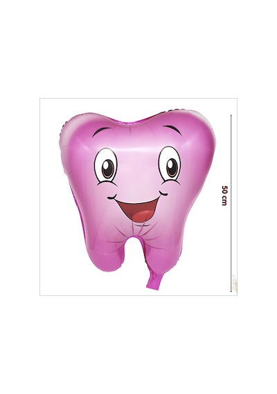 Diş Folyo Balon, 50 cm - Pembe