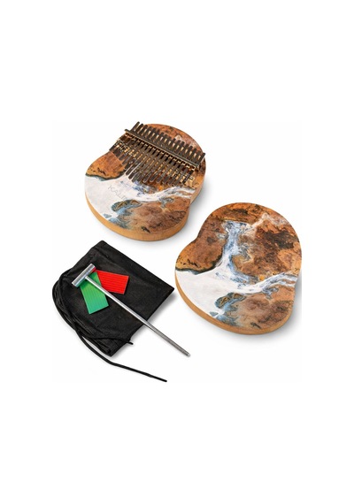17 Tuşlu Grafit Desenli Kalimba Lake