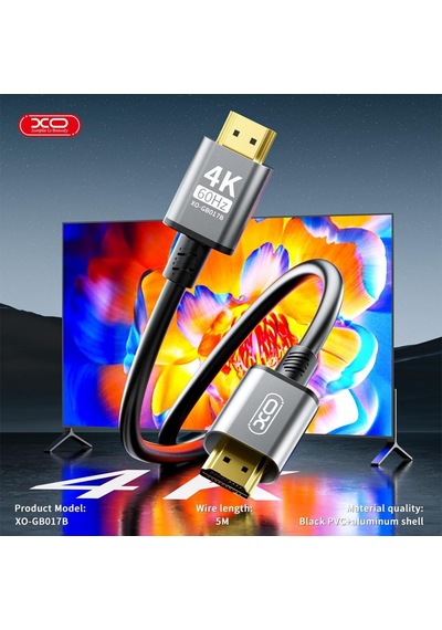 Gb017b Hdmı Dijital 4k 5m Data Veri Aktarım Bağlantı Kablosu - 60hz Hd Görüntü Aktarımı