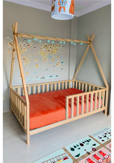 Babykinder Baby Kinder Kızıldereli Doğal Montessori Bebek & Çocuk Karyolası