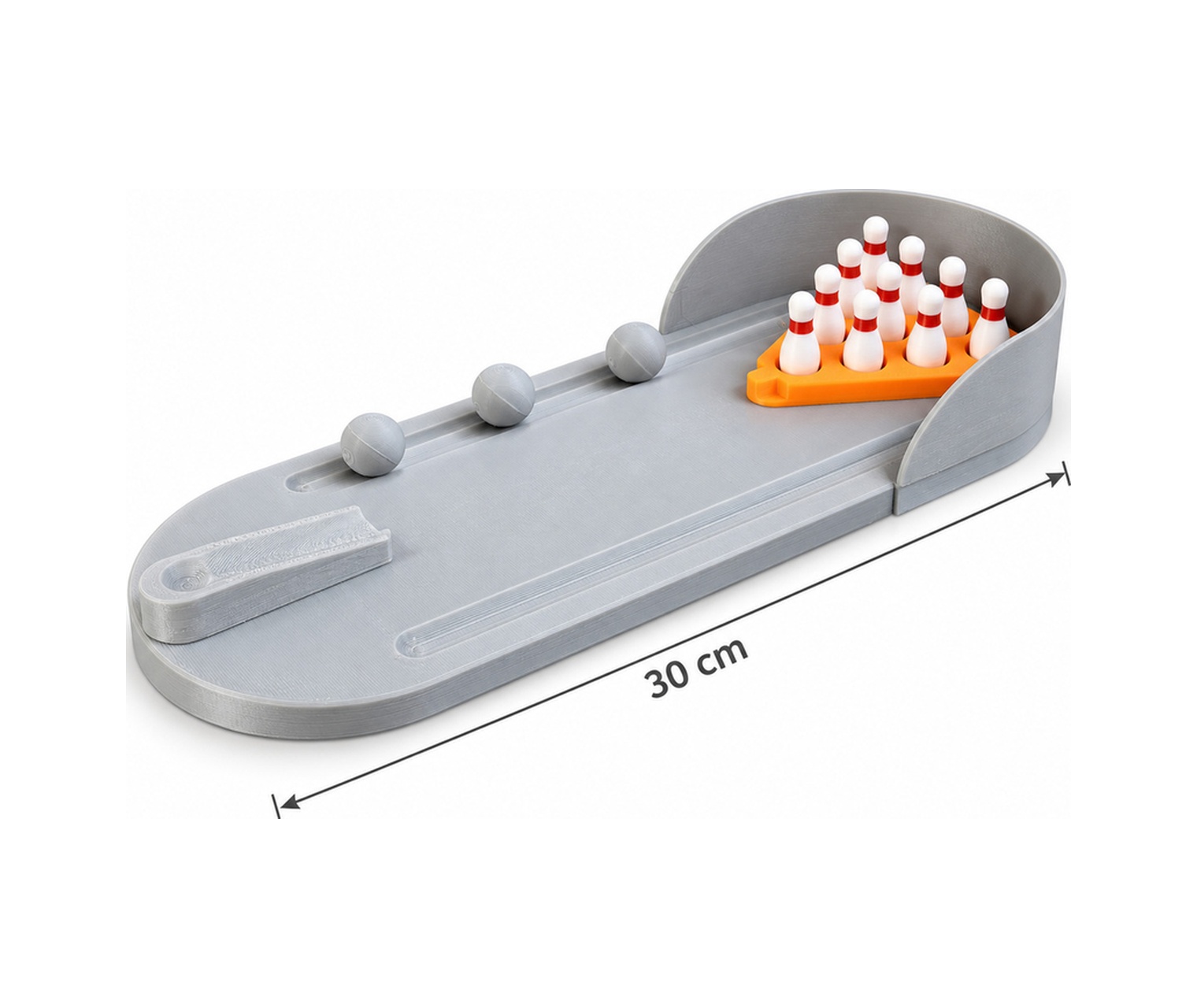 Mini Masaüstü Bowling Seti 30 Cm 10 Lobut Ve 3 Toplu Parmak Bowling Oyunu