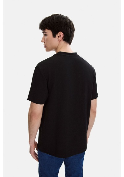 Backandbond Siyah Regular Fit Basic Bisiklet Yaka Tişört