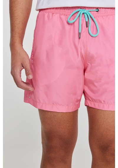 Ac&co / Altınyıldız Classics Erkek Pembe Standart Fit Normal Kesim Hızlı Kuruyan Yan Cepli Desenli Mayo Pembe
