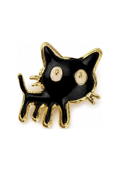 Brooch Kedi Figürlü Zarif Yaka İğnesi & Aksesuar Koleksiyonu Bakır