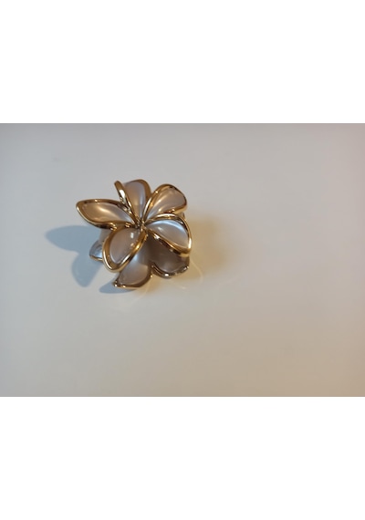Lexroo Lotus Saç Tokası Büyük Boy 8 Cm, Tekli Saç Tokası, Lotus Kahverengi