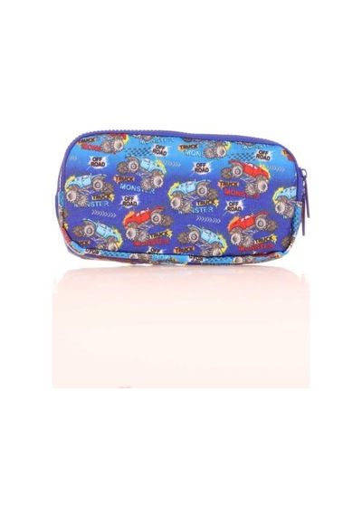 Kaukko Kids 3 Bölmeli Kalem Çantası Cube Monster Truck Mavi L8176