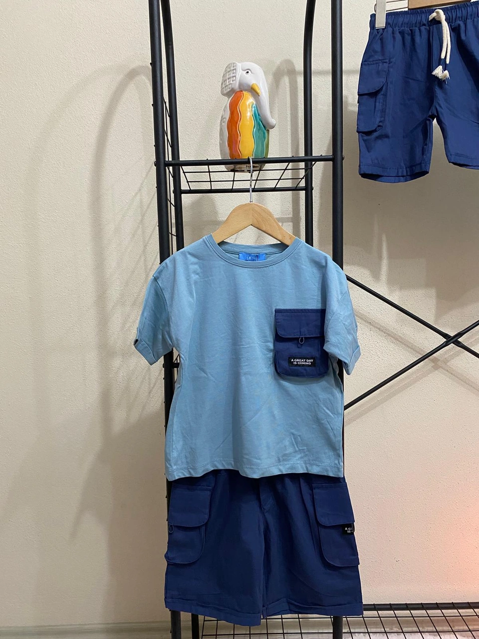 Cg Kids Lacivert Kargo Cep Şort Detaylı Kaliteli Kumaş Erkek Çocu Lacivert
