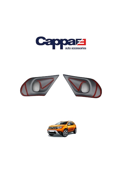 Cappafe Dacia Duster Sis Farı Çerçevesi Mat Gri 2018 Ve Üzeri