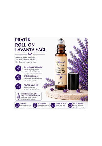 Lavande Lavanta Çiftliği Lavanta Yağı  L.intermedia RollOn 10 ML