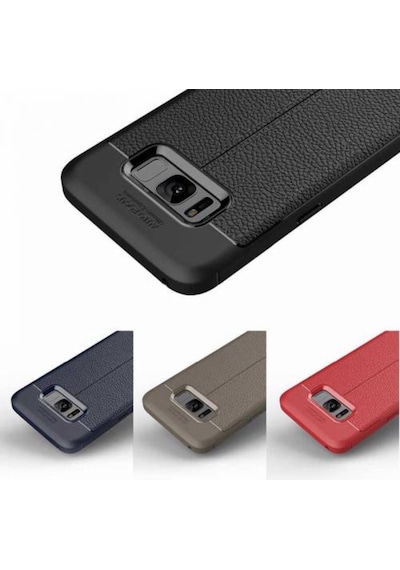 Samsung Galaxy Uyumlu S8 Deri Görünümlü Lux Niss Silikon Kilif 457122648