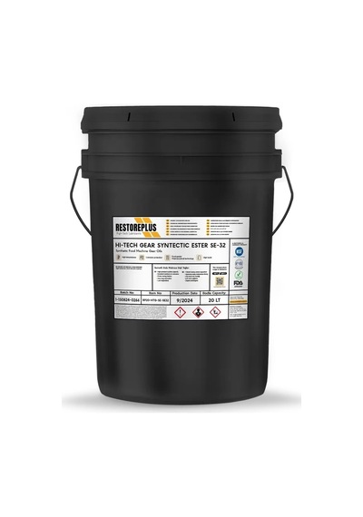 Restoreplus Hı-Tech Gear Syntectıc Ester Se-32 Sentetik Gıda Makinesi Dişli Yağı 20 L