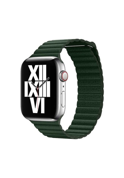 Watch 40mm Uyumlu Krd-09 Deri Lop Zore Kordon-koyu Yeşil