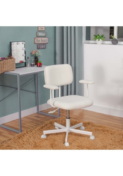 Teddy Ofis Ve Çalışma Sandalyesi-beyaz 64x74-83x63 Cm Beyaz