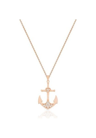 Tektaş - Pembe Altın 14 Ayar Çıpa Kolye N11.45656