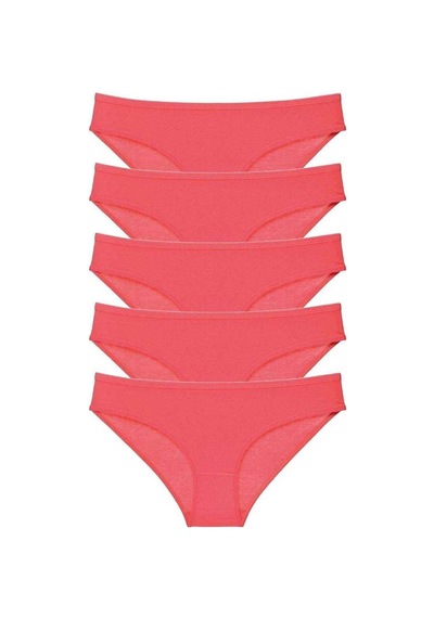 5 Adet Süper Eko Set Likralı Kadın Slip Külot Fuşya Beden: S Standart