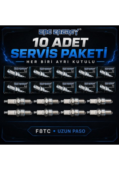 Eng Energy Honda Tipi F8tc Uzun Paso 4 Zamanlı Motor Bujisi 10 Lu Paket