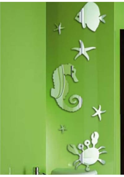 M3 Decorium Deniz Canlıları Dekoratif Ayna Gümüş