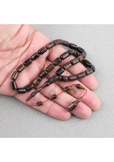 Kadim Katalin Çekoslovak Eski Obje Usta İşi İmzalı Kapsül Kesim 7x11mm Tesbih