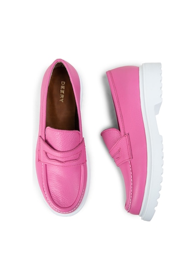 Deery Hakiki Deri Pembe Kadın Loafer - 01903zpmbp01 Pembe