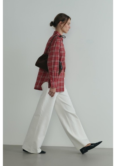 Suud Collection Beyaz 88 Wide Leg Jean