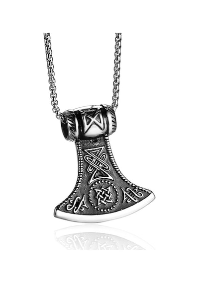 Chavin Vintage Nordic Viking Lun Un Balta Çelik Kolye Ep66