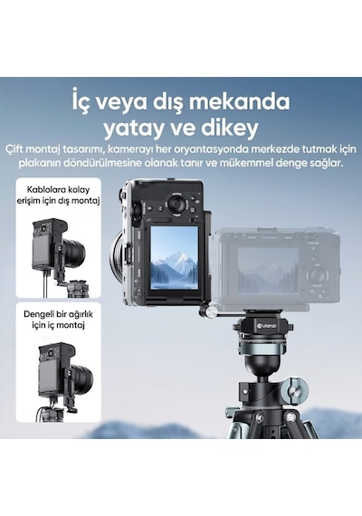 Ulanzi Uka11 Katlanabilir Quick Release L Plate Kamera Montaj Aparatı - C103